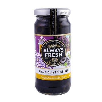 Always Fresh Black Pitted Olives 220g - Available at Alosra Online Supermarket