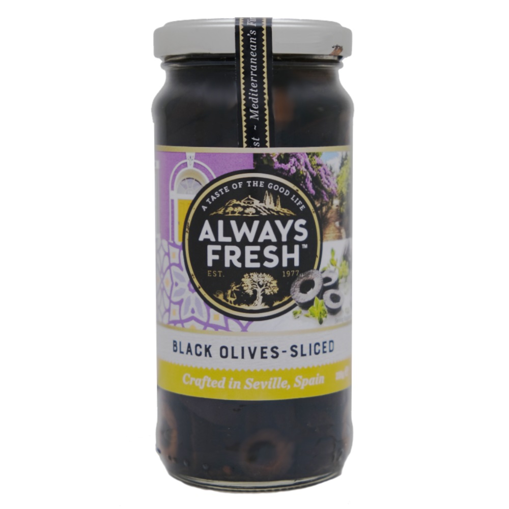 Always Fresh Sliced Black Olives 235g - Available at Alosra Online Supermarket