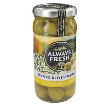 Always Fresh Parmaesan Stuffed Olives 235g - Available at Alosra Online Supermarket