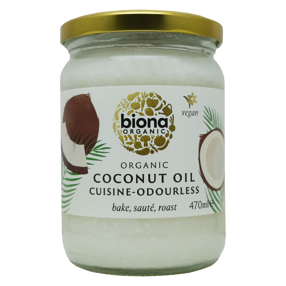 Biona Organic Mild Coconut Oil Cuisine 470ml - Available at Alosra Online Supermarket