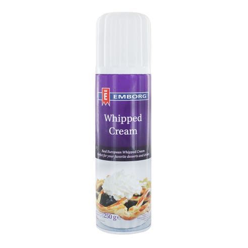 Emborg Whipped Cream Spray 250ml - Available at Alosra Online Supermarket