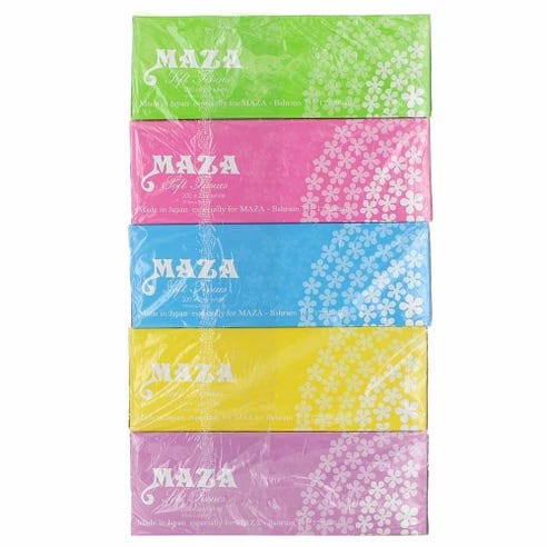 Maza Facial Tissue Boxes 200's [5 Pack] - Available at Alosra Online Supermarket