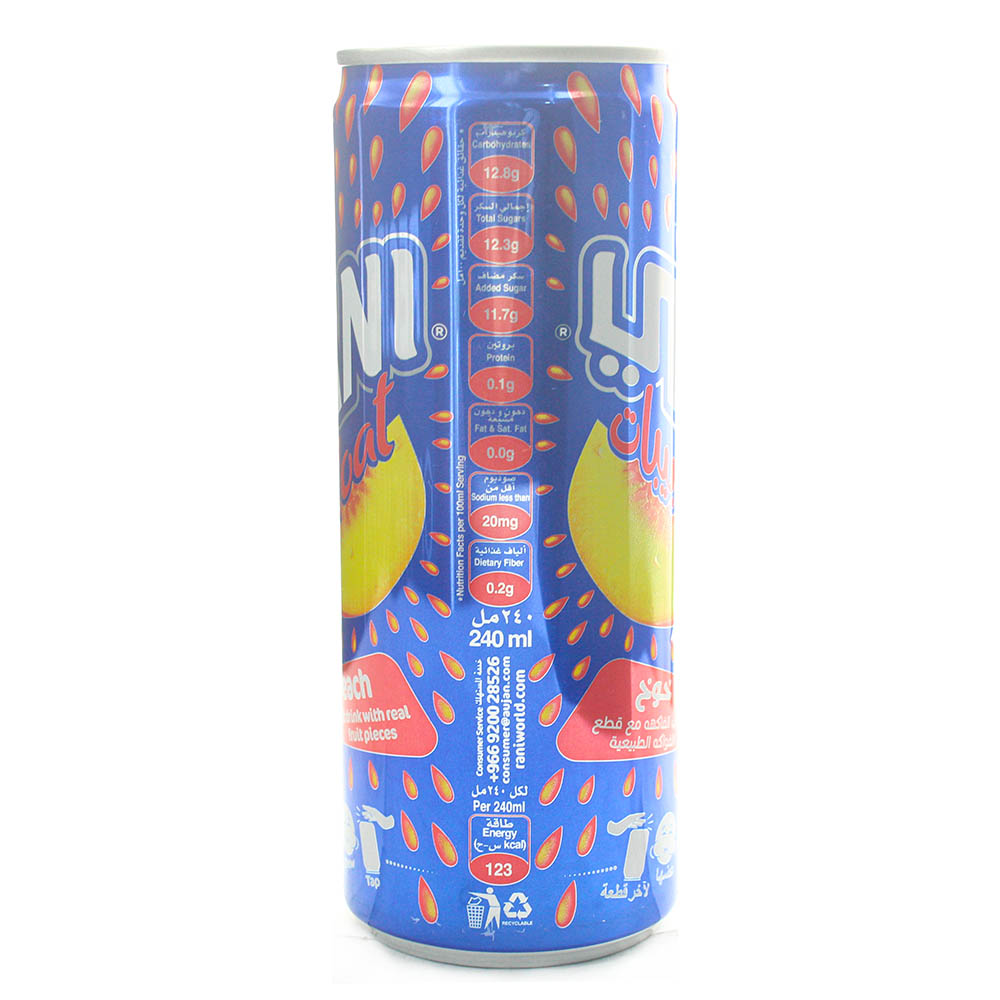 Rani Peach Float 240ml left side image