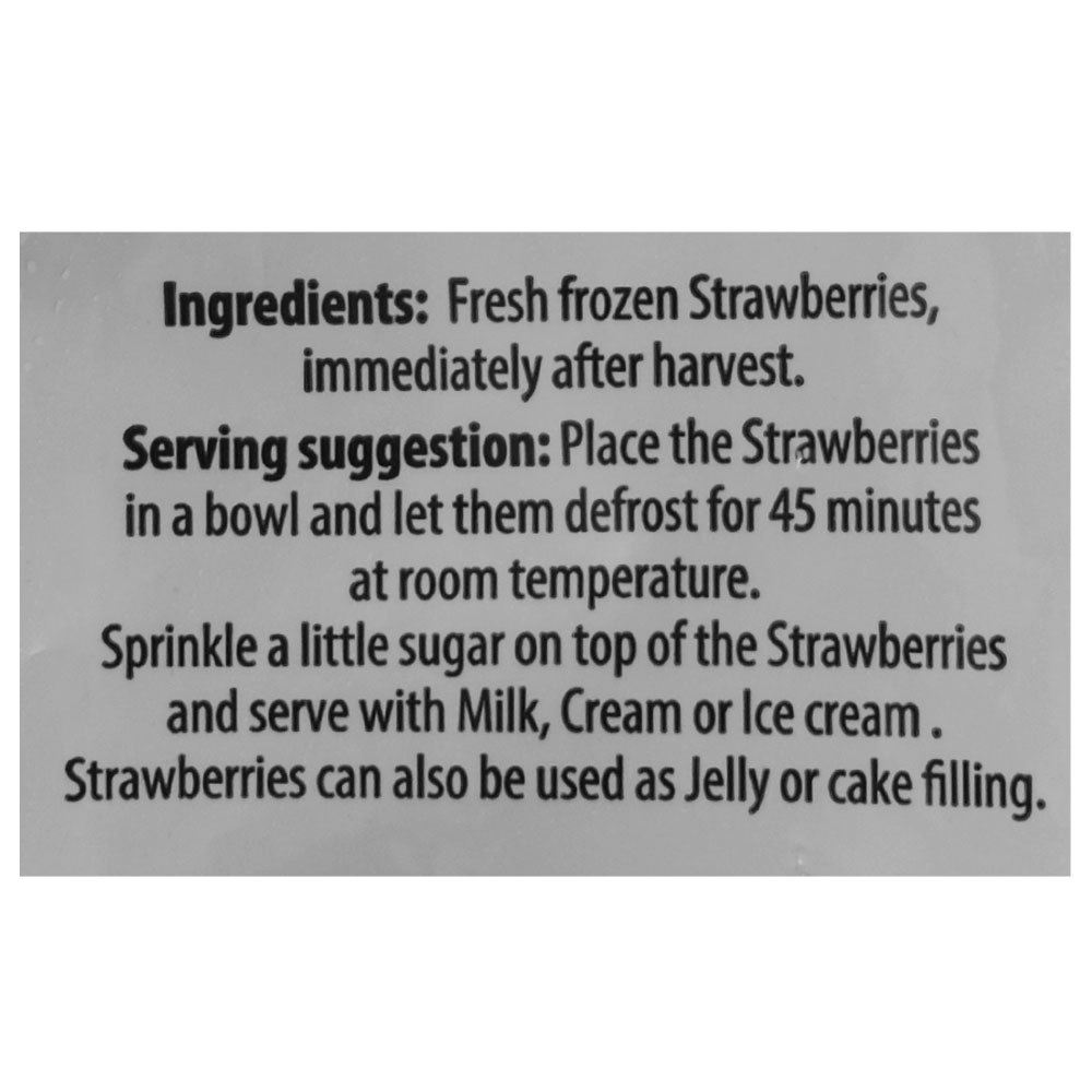 Al Kabeer Strawberries 900g back image