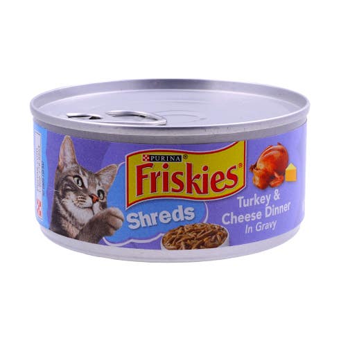 Purina Friskies Shreds Turkey & Cheese Dinner in Gravy 5.5Oz 