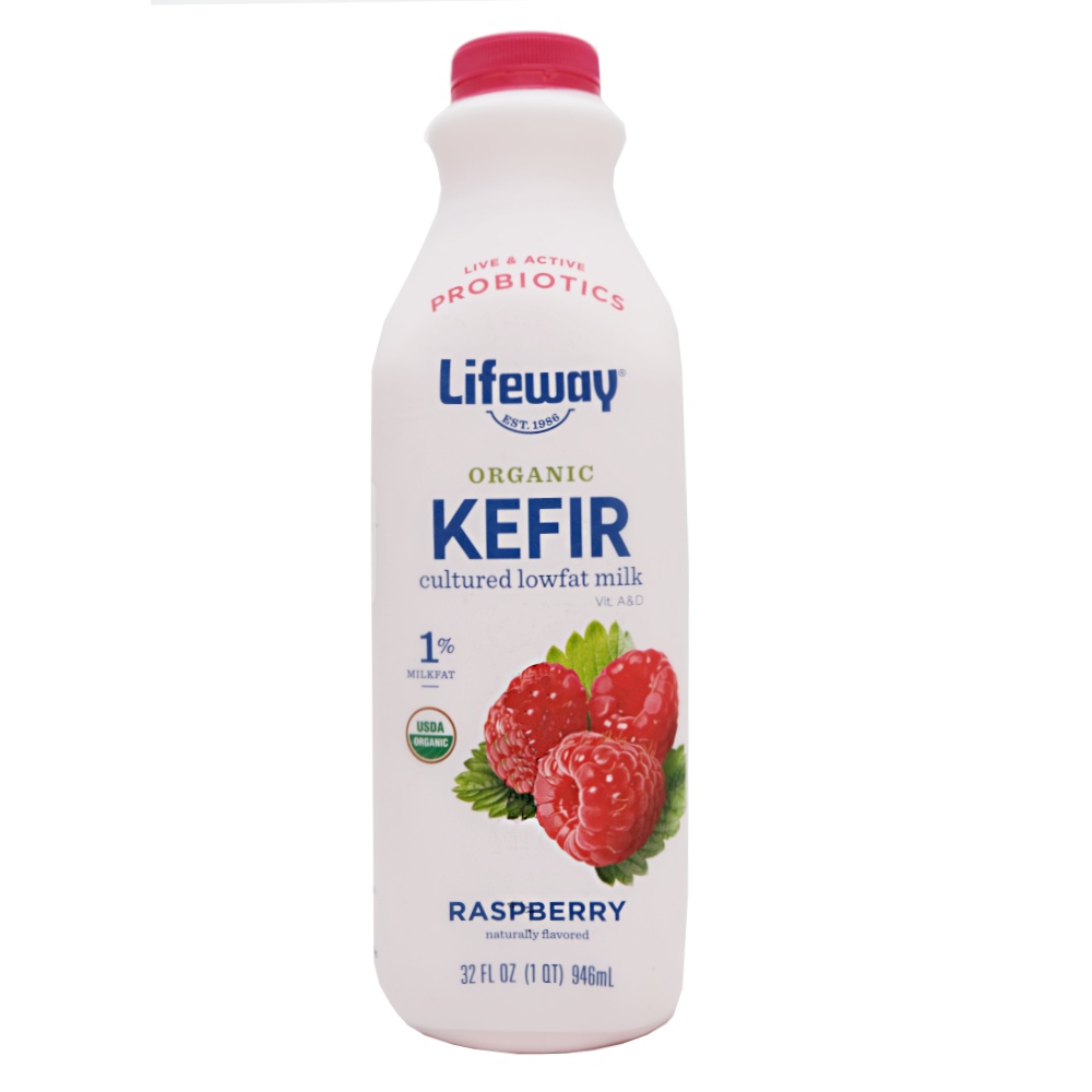 Lifeway Organic Cultured Lowfat Raspberry Kefir Milk 946ml - Available at Alosra Online Supermarket