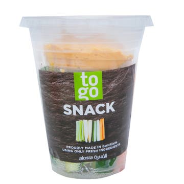 Vegetables Crudite Cup With Roasted Pepper Hummus Dip - Available at Alosra Online Supermarket