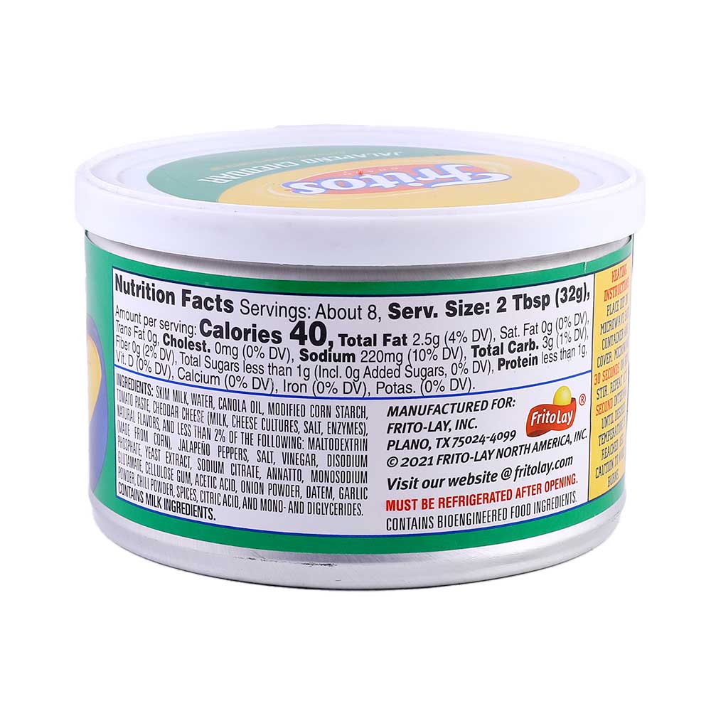 Fritos Jalapeno Cheddar Flavored Cheese Dips 15Oz back image