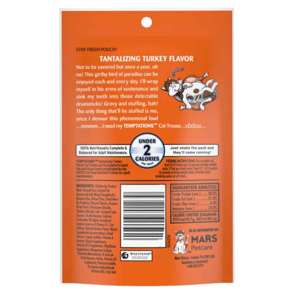 Whiskas Temptations Tantalizing Turkey Flavor 85g back image