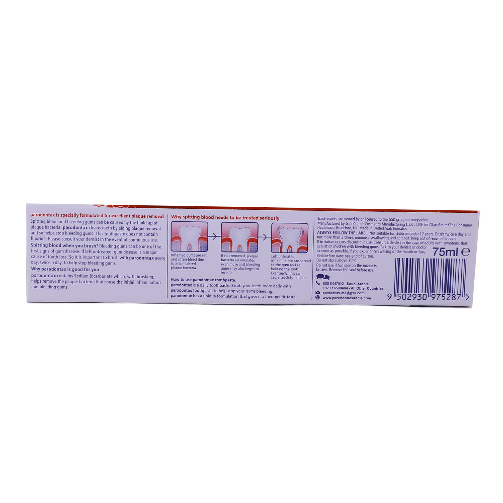 Parodontax Original Toothpaste 75ml right side image