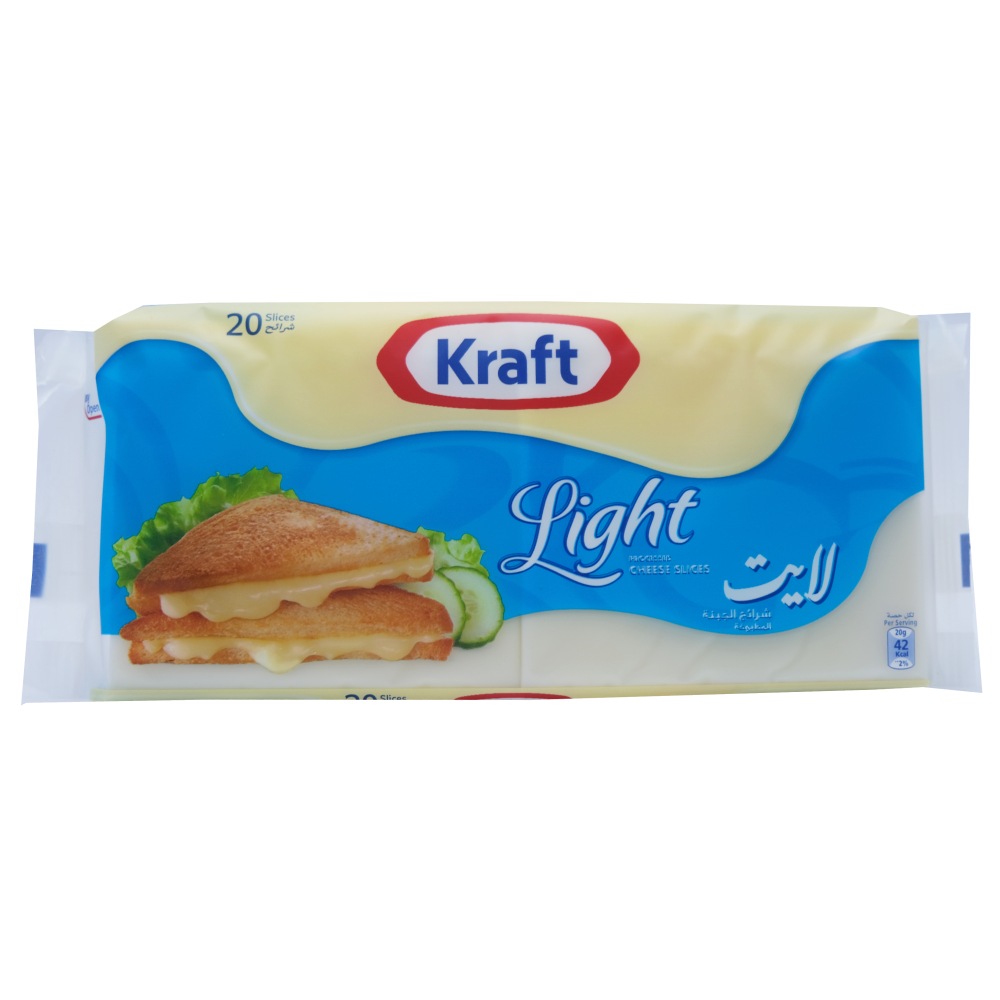 Kraft Cheese Slice Singles Light 400g - Available at Alosra Online Supermarket