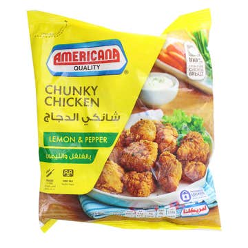 Americana Lemon & Pepper Chunky Chicken 750g - Available at Alosra Online Supermarket