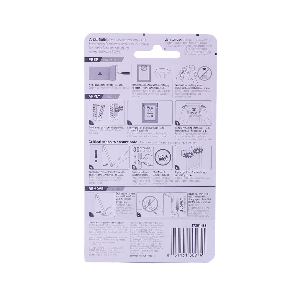 Command Medium Picture Hanging Strips back image