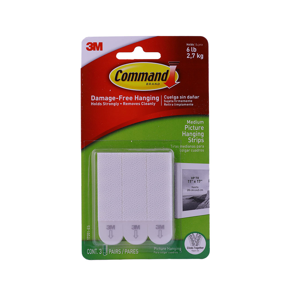 Command Medium Picture Hanging Strips - Available at Alosra Online Supermarket