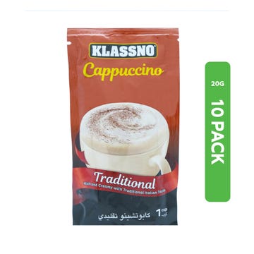 Klassno Cappuccino Traditional Instant Coffee 10x18g