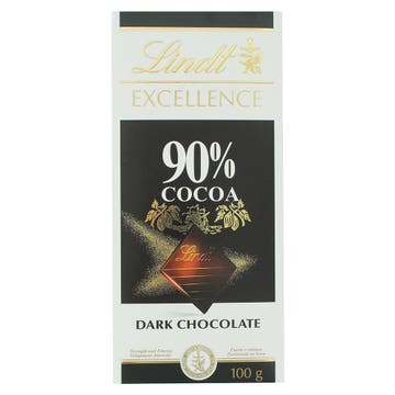 Lindt Excellence 90% Dark Chocolate Bar 100g - Available at Alosra Online Supermarket