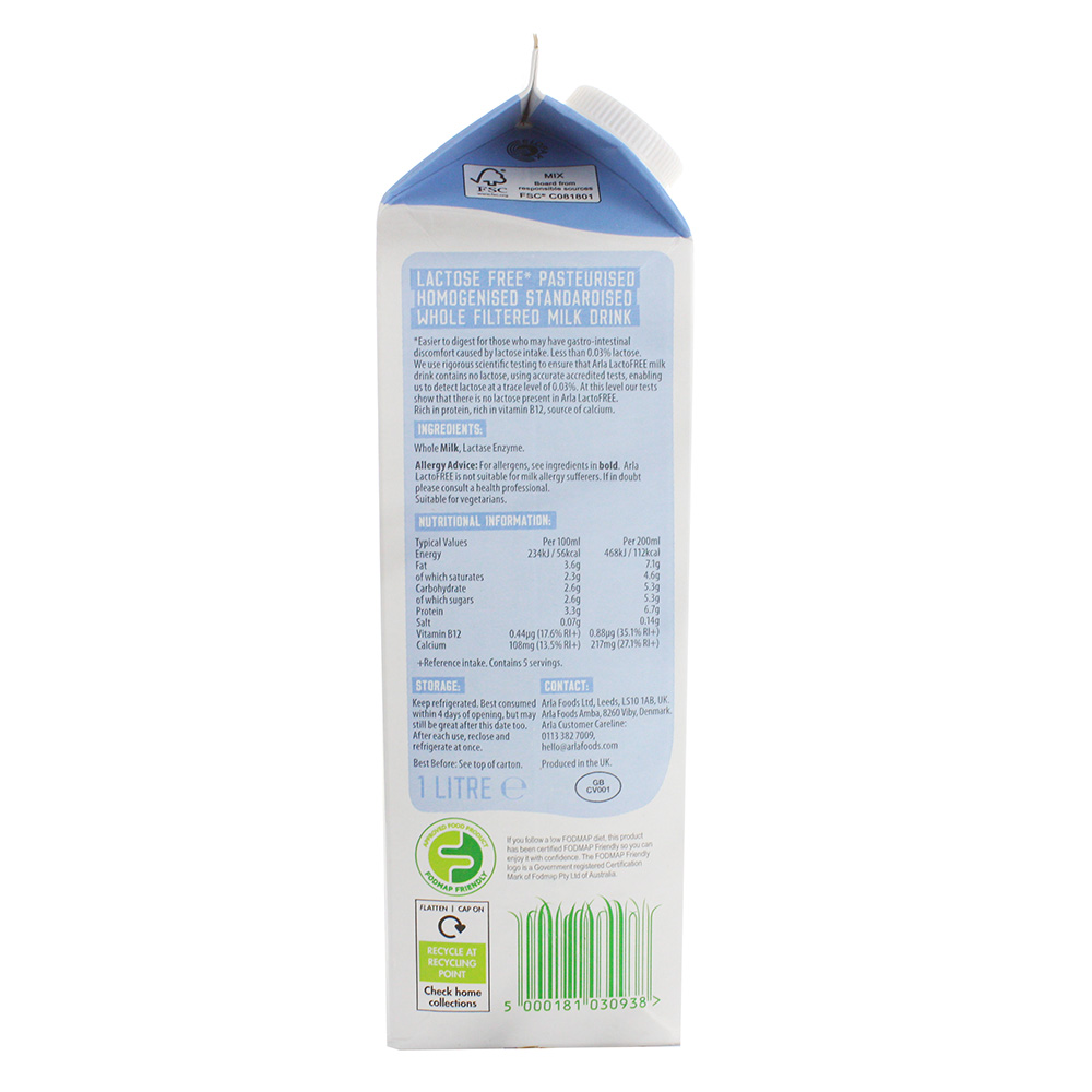 Arla Lactofree Whole Milk 1L - Bahrain Alosraonline supermarket