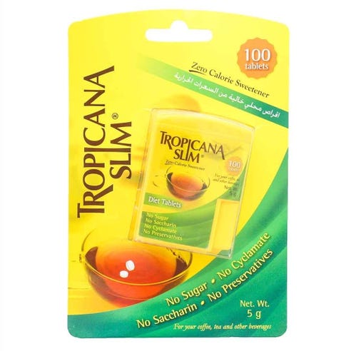 Tropicana Slim Zero Calorie Sweetener 5g - Available at Alosra Online Supermarket