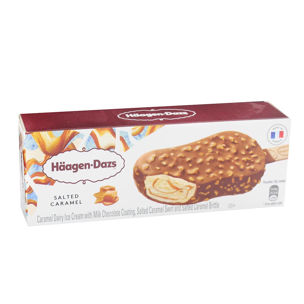 Haagen-Dazs Salted Caramel Stick Ice Cream 80ml - Available at Alosra Online Supermarket