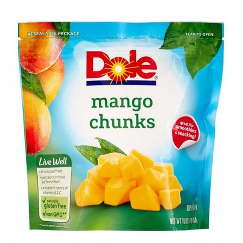 Dole Frozen Mango Chunks 453g - Available at Alosra Online Supermarket