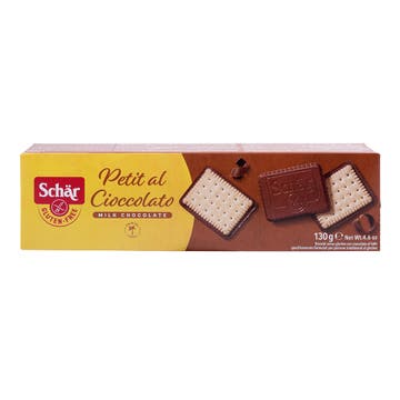 Schar Petit Al Cioccolato Milk Chocolate Biscuits 130g 