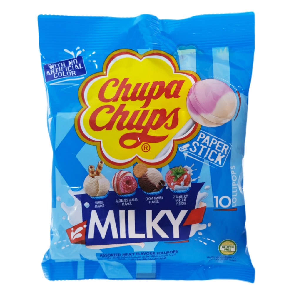 Chupa Chups Milky Lollipops 120g