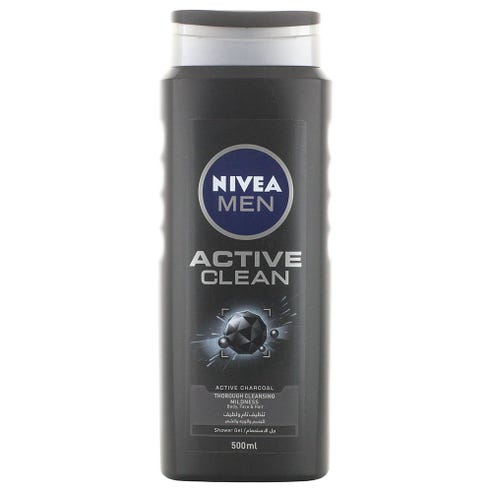 Nivea Men Active Clean Shower Gel 500ml - Available at Alosra Online Supermarket