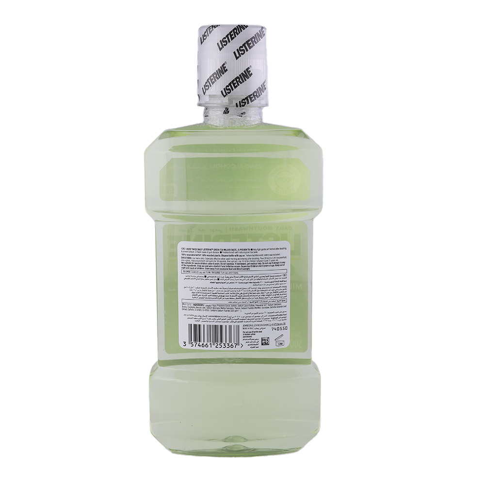 Listerine Green Tea Mouth Wash 500ml - Bahrain Alosraonline store
