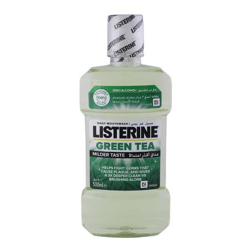 Listerine Green Tea Mouth Wash 500ml - Available at Alosra Online Supermarket