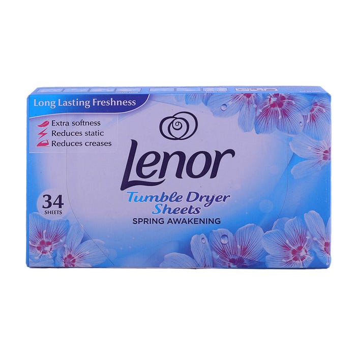 Lenor Tumble Dryer Spring Awakening Sheets 34's - Available at Alosra Online Supermarket