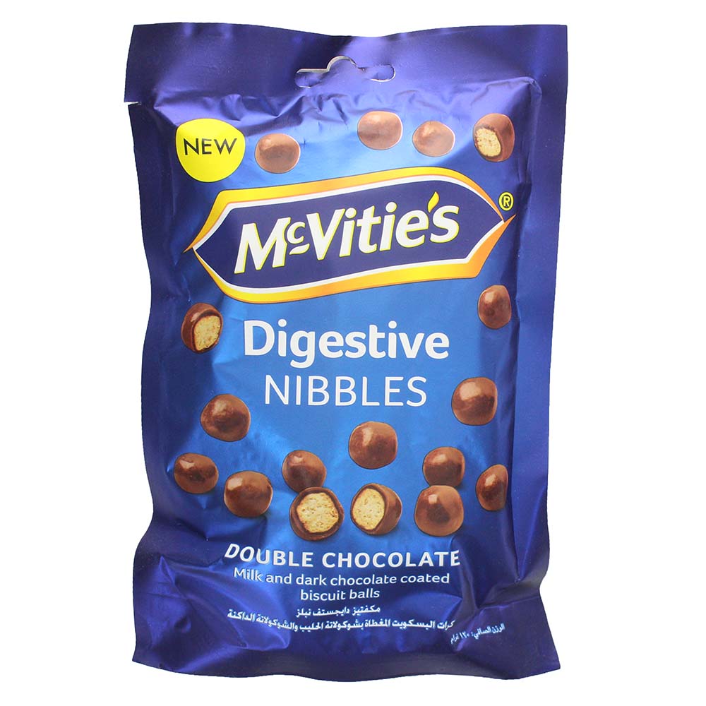 McVitie's Digestive Nibbles Double Chocolate 120g - Available at Alosra Online Supermarket