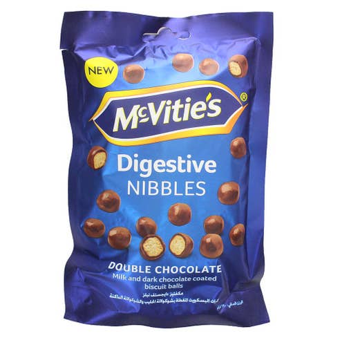 McVitie's Digestive Nibbles Double Chocolate 120g - Available at Alosra Online Supermarket