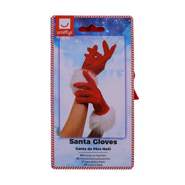 Smiffys Red Santa Gloves