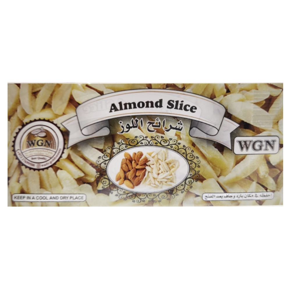 WGN Almond Slice 200g back image