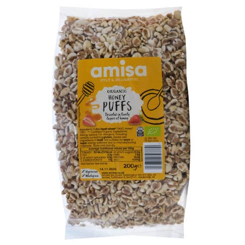 Amisa Organic Spelt Honey Puffs 200g - Available at Alosra Online Supermarket