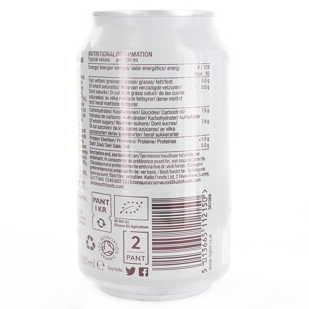 Whole Earth Organic Sparkling Orange & Lemon 330ml - Available at Alosra Online Supermarket
