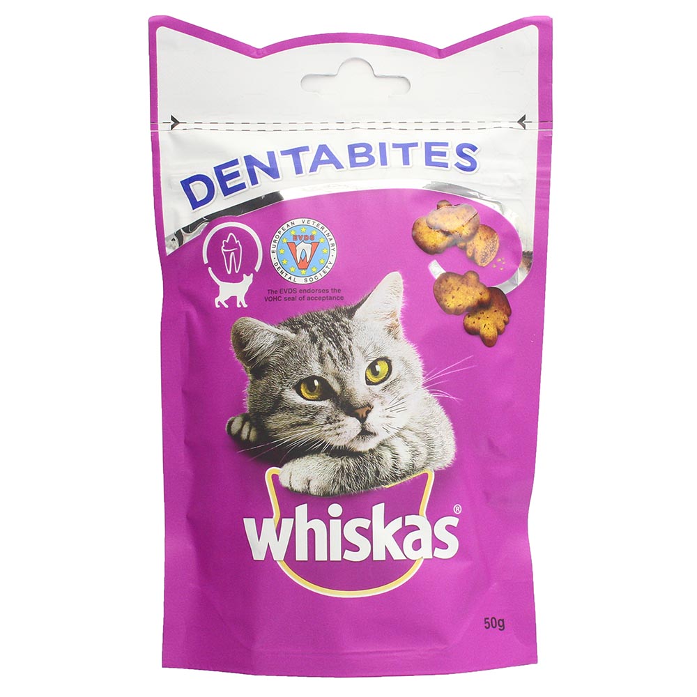 Whiskas Dentabites Treats With Chicken 50g - Available at Alosra Online Supermarket
