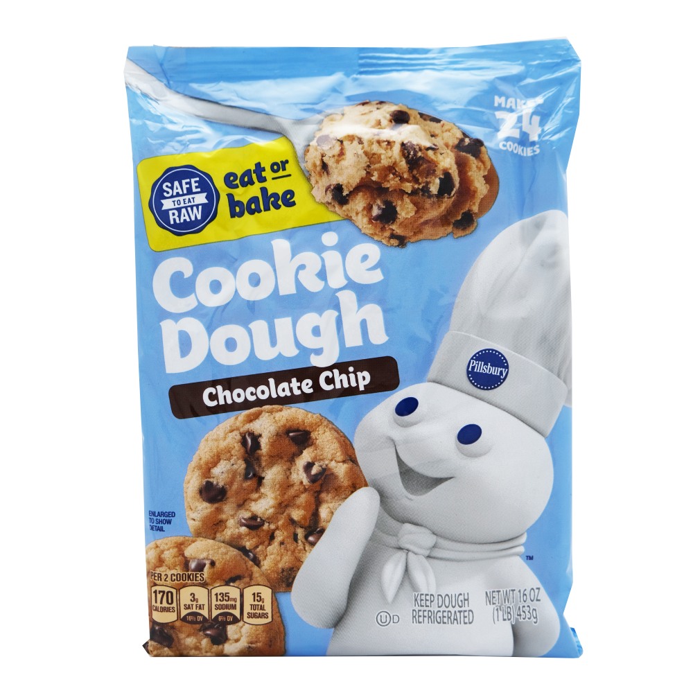 Pillsbury Chocolate Chip Cookie Dough 453g - Available at Alosra Online Supermarket