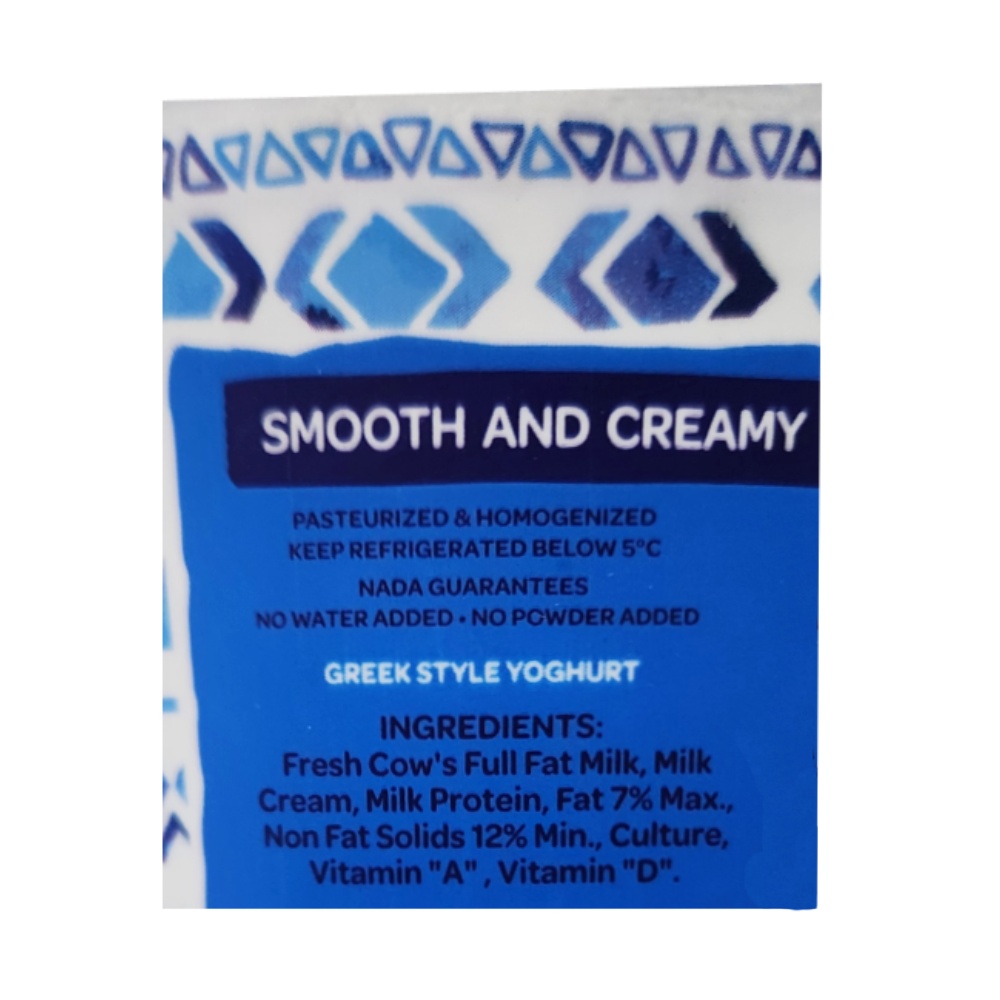 Nada Plain Greek Yoghurt Family Pack 360g right side image