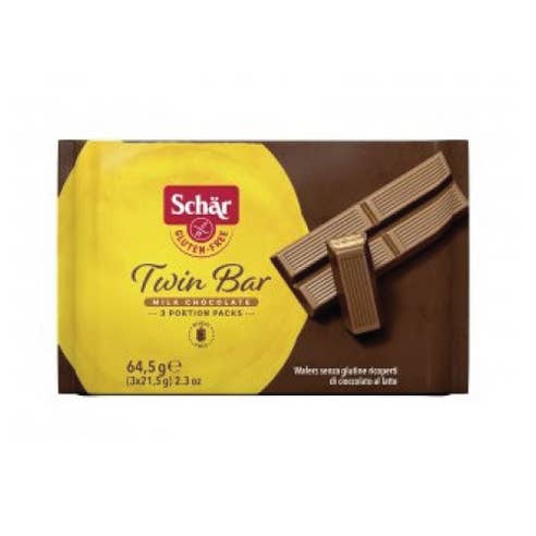 Schar Milk Chocolate Twin Bar 64.5g - Available at Alosra Online Supermarket