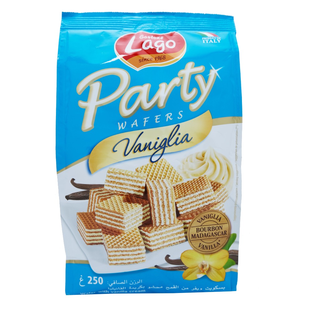 Lago Party Wafers Vanilla Cream 250g