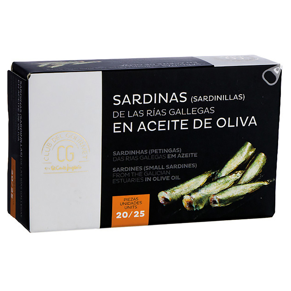 Club Del Gourmet Small Sardines In Olive Oil Galician Rias 80g - Available at Alosra Online Supermarket