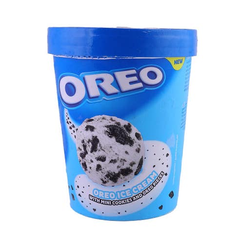 Oreo Ice Cream with Mini Cookies and Oreo Pieces 480ml - Available at Alosra Online Supermarket