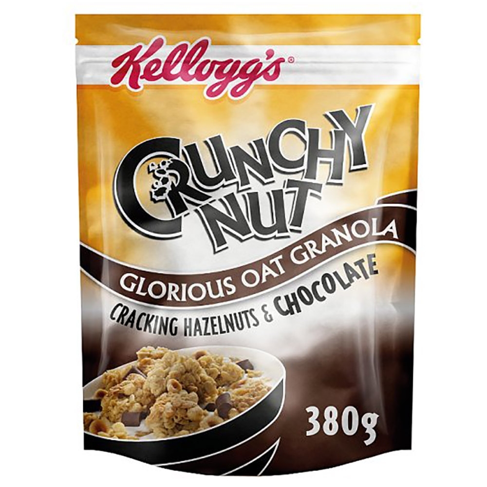 Kellogg's Crunchy Nut Hazelnut & Chocolate Granola 380g - Available at Alosra Online Supermarket