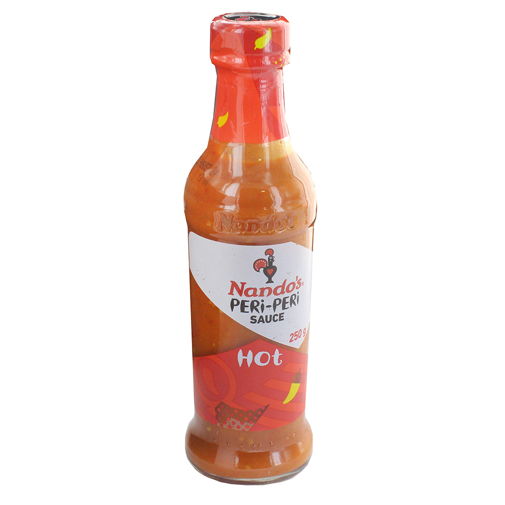 Nando's Hot Peri-Peri Sauce 250g - Available at Alosra Online Supermarket