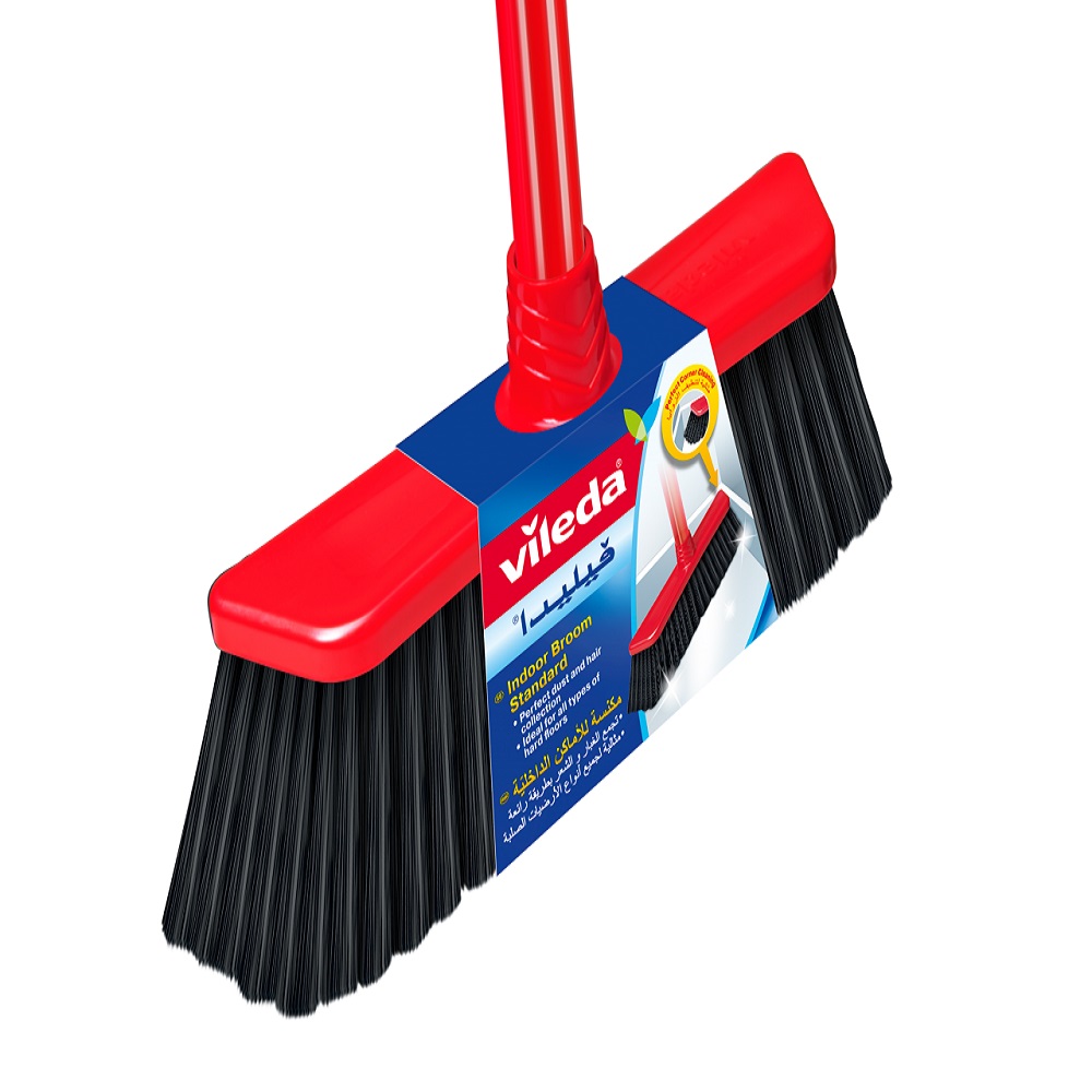 Vileda Standard Indoor Broom with Plastic Handle - Available at Alosra Online Supermarket