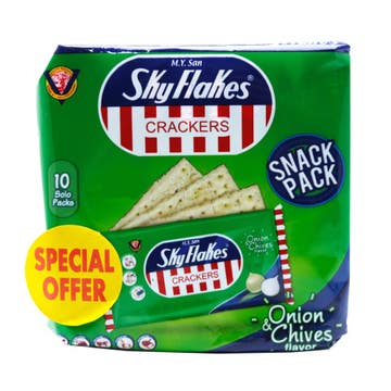Skyflakes Onion & Chives Flavour Crackers 250g [Special Offer] - Available at Alosra Online Supermarket