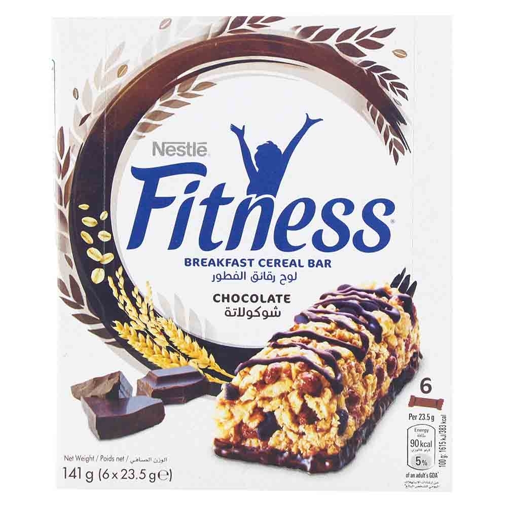 Nestle Fitness Breakfast Chocolate Cereal Bar 6x23.5g - Available at Alosra Online Supermarket