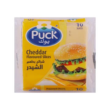 Puck Flavoured Cheddar Cheese Slices 200g