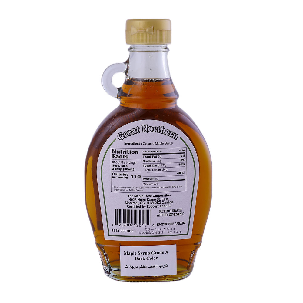 Great Northern Pure Maple Syrup Grade A 236ml back image